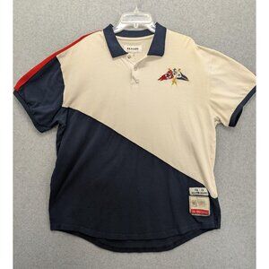 Reason Polo Shirt Mens 3XL Multicolor Nautical Pirate Flag Colorblock Cotton